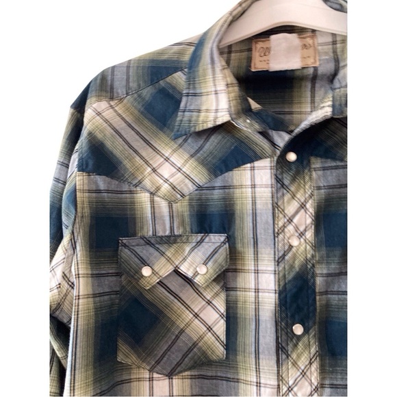 True Vintage 1980s Wrangler Western Pearl Snap Shirt. Size large. - Picture 4 of 9